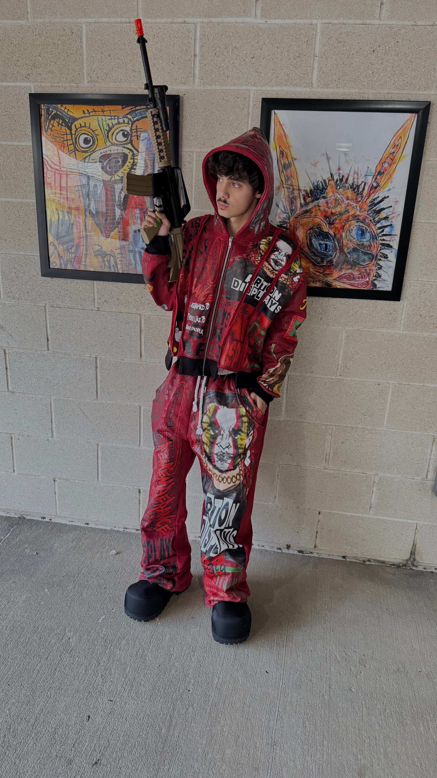 “Nostalgia” Graffiti Zip Up Hoodie