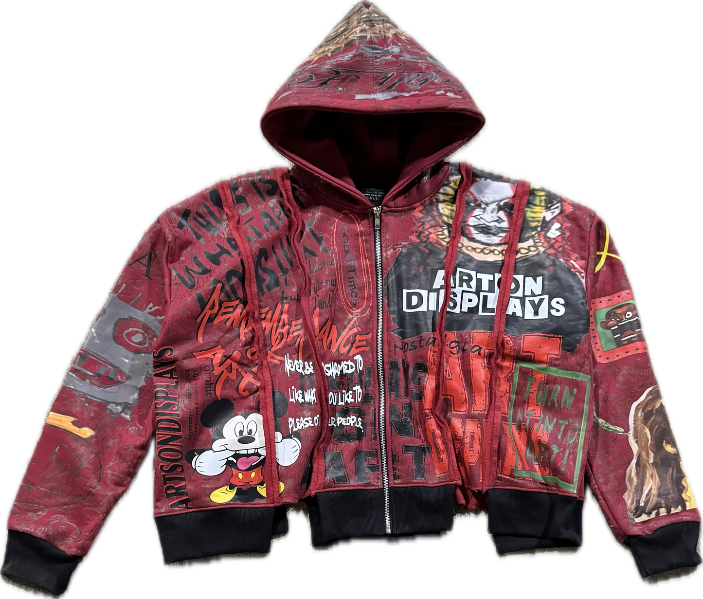 “Nostalgia” Graffiti Zip Up Hoodie