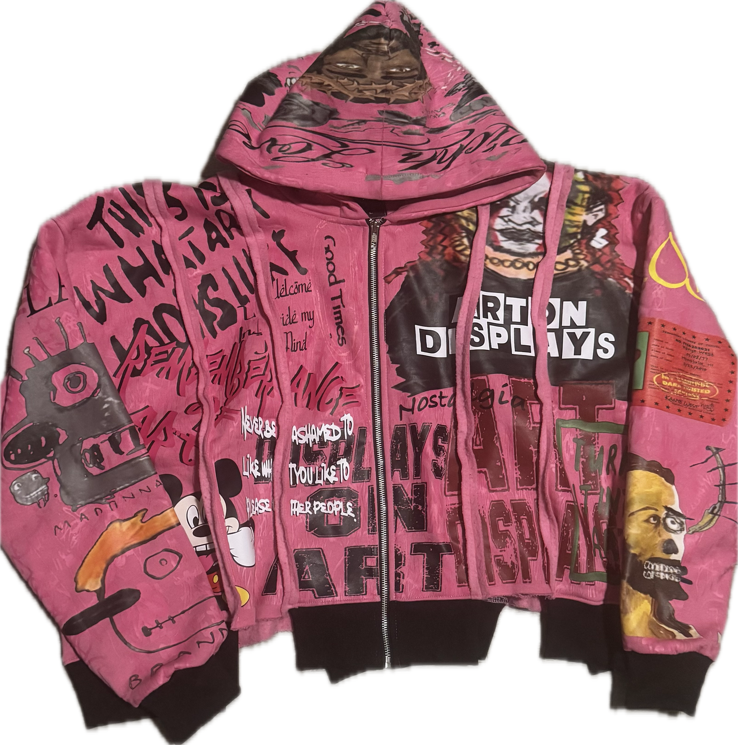 “Nostalgia” Graffiti Zip Up Hoodie