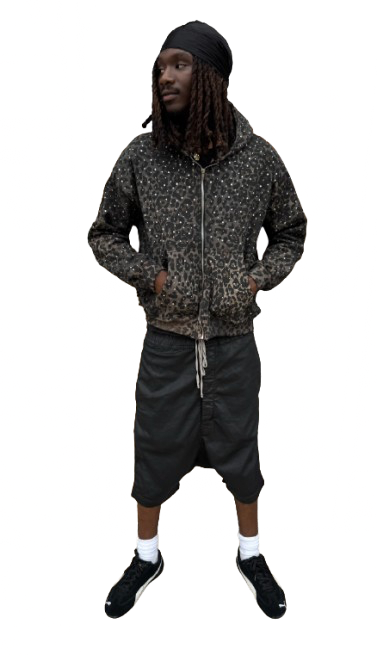 “Stardust” Diamond Cheetah Zip-Up
