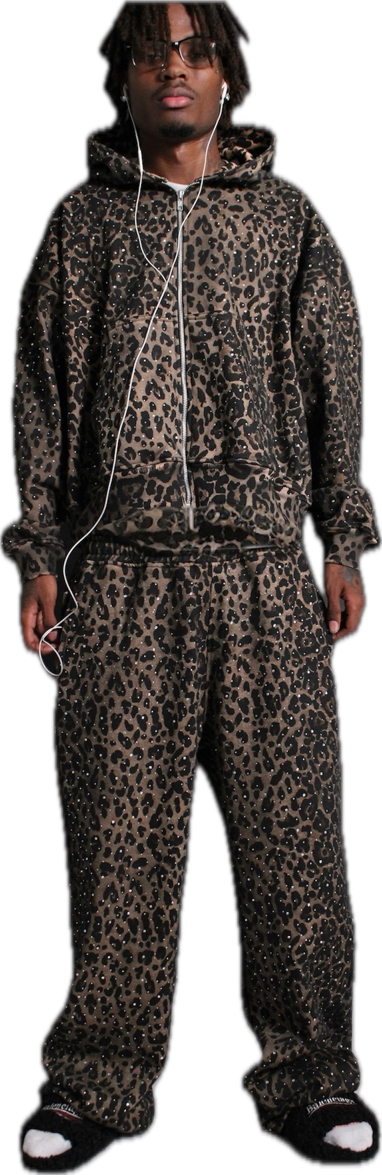 “Stardust” Diamond Cheetah Zip-Up